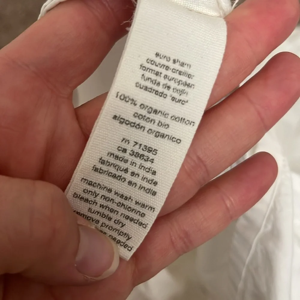 West Elm Organic Cotton Euro Shams